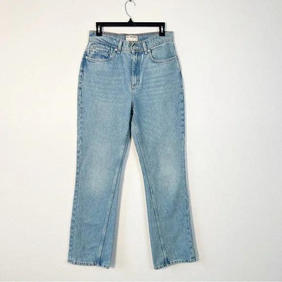 Free People We The Free Xena Slim Straight Jeans Size 29 Union Blue Boho Denim
